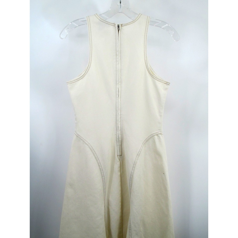 NWOT FUTURE COLLECTIVE Maxi Racerback Denim Dress Women Size 4 Ivory Sleeveless - Picture 7 of 16
